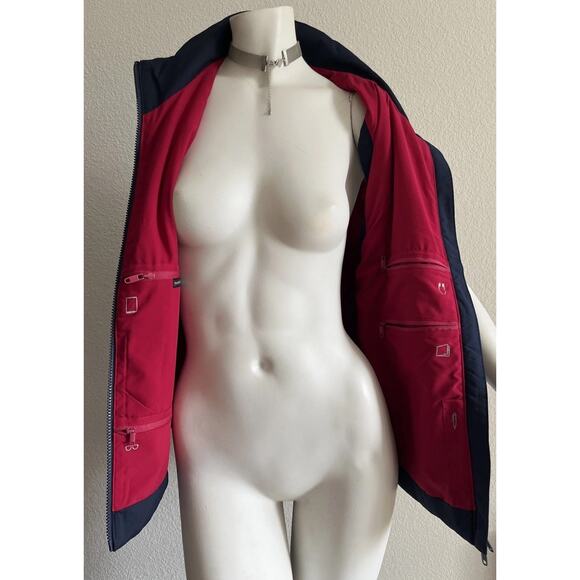 Pacsafe Transit Vest Womens XL Navy Blue Full Zip Anti Theft Technology - Picture 2 of 16